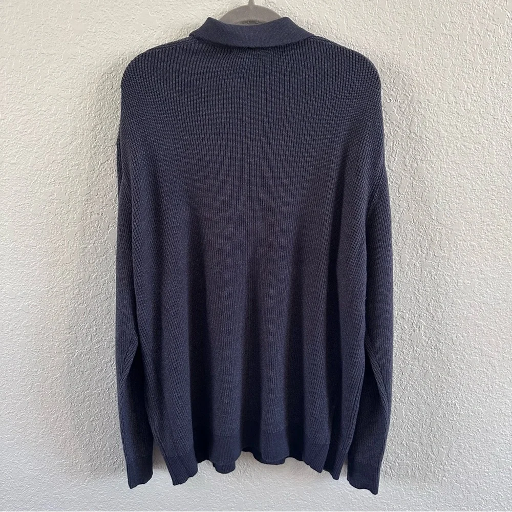 Slate & Stone Ribbed Knit Sweater Men's XXL Indigo Blue New With Tags